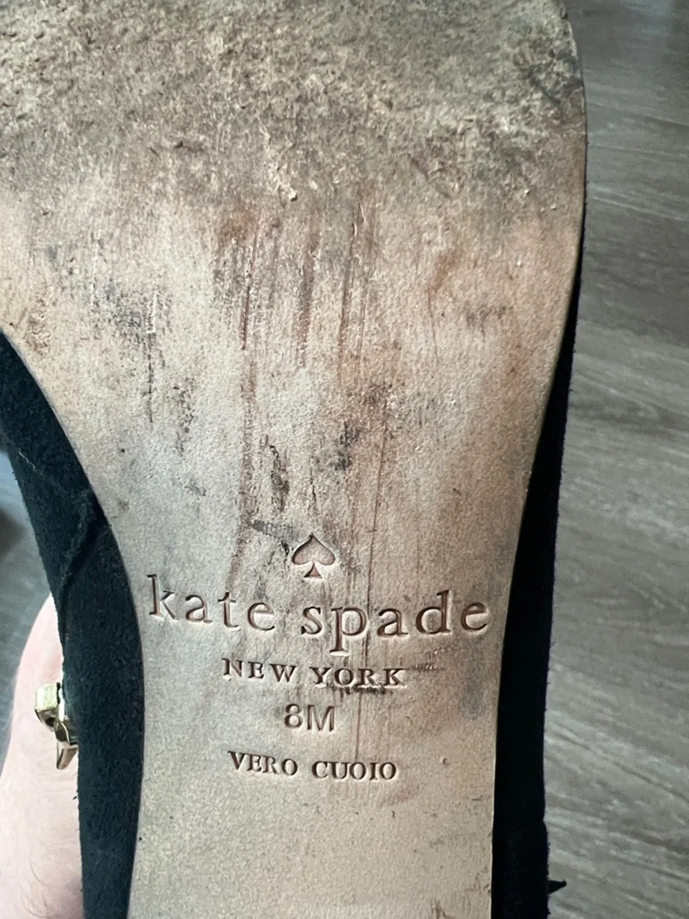 kate spade black suede